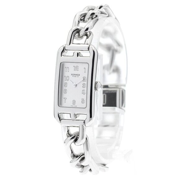 HERMES Nantucket NA2.110 Silver Dial Quartz Ladies Watch - Picture 1 of 12
